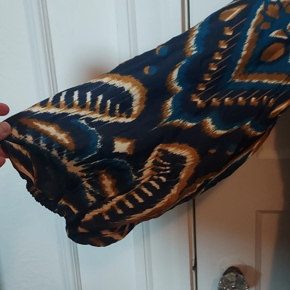 FARM Rio Women's Pineapple Ikat Raglan Sleeve Mini Dress Size Large - Picture 14 of 16